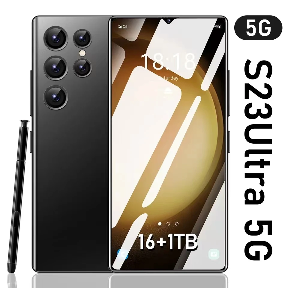 Новый S23 ультра Смартфон Android с двумя Sim-картами 6800 мАч 6,8 HD экран сотовый телефон Pro разблокированная искусственная кожа оригинальные мобильные телефоны
Новый S23 ультра Смартфон Android с двумя Sim-картами 6800 мАч 6,8 HD экран сотовый телефон Pro разблокированная искусственная кожа оригинальные мобильные телефоны