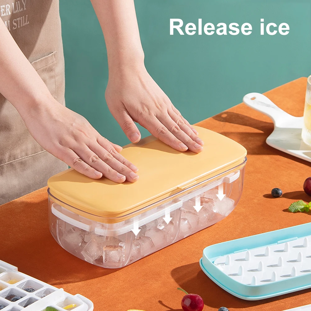 Ice Cube Tray with Storage Box Quick Demould Ice Cube Moulds Lazy Ice Maker for Cocktail Whiskey Bar Kithcen Tools Accessories
Ice Cube Tray with Storage Box Quick Demould Ice Cube Moulds Lazy Ice Maker for Cocktail Whiskey Bar Kithcen Tools Accessories