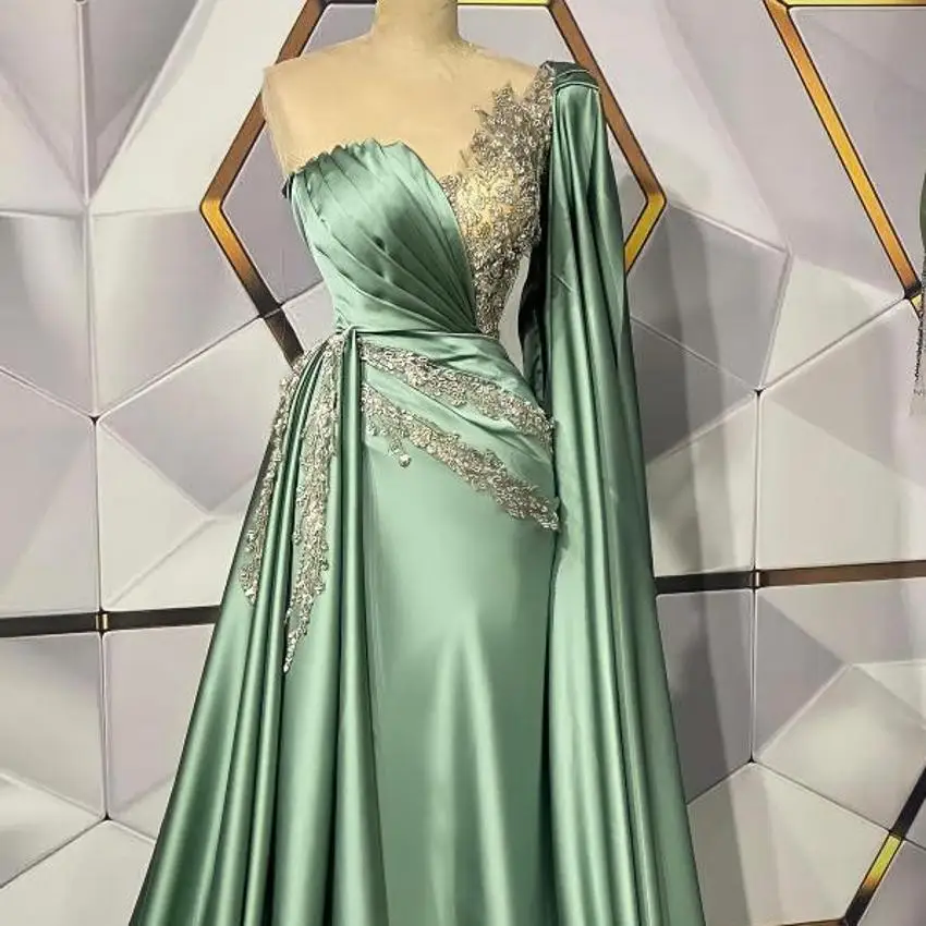 2022 Mermaid Prom Dresses Sweetheart Crystal Dubai Glitter Robe De Soiree Arabic Evening Dress Green Women Party Gowns Vestidos
2022 Mermaid Prom Dresses Sweetheart Crystal Dubai Glitter Robe De Soiree Arabic Evening Dress Green Women Party Gowns Vestidos