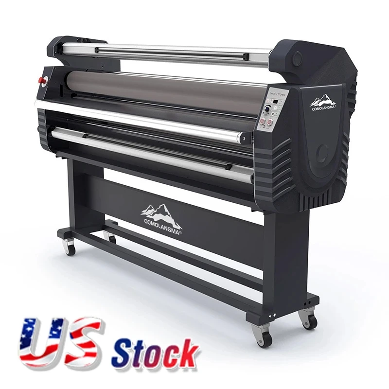 

US Stock 67in Wide Format Full-auto Roll-to-roll Electric Type Cold Laminator with Heat Assisted Lamination Machine Wholesale