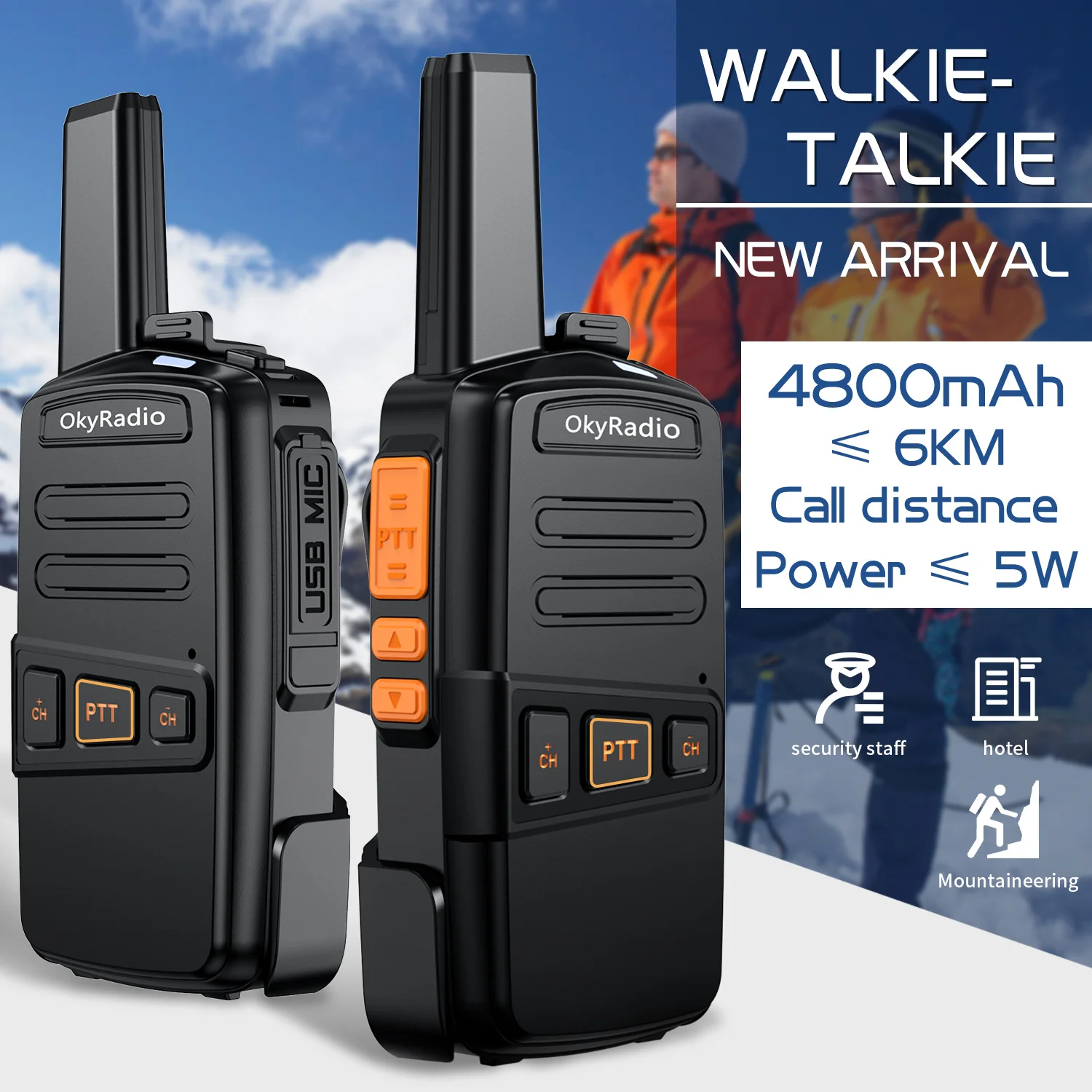 2022 New Walkie-talkie 4800mAh Large-capacity Battery 16 Channels Waterproof Walkie-talkie Suitable Ultra Long Distance Use
2022 New Walkie-talkie 4800mAh Large-capacity Battery 16 Channels Waterproof Walkie-talkie Suitable Ultra Long Distance Use