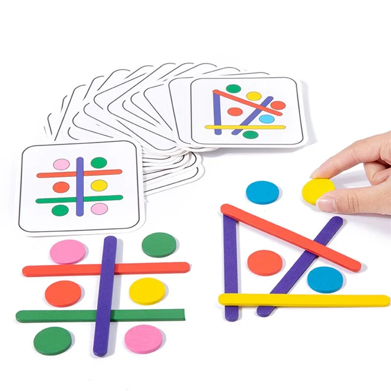 

Детская Радужная головоломка-палочка, игрушки Монтессори, цветные Логические Сенсорные игры, подходящие игры, детские развивающие деревянные Игрушки для раннего развития