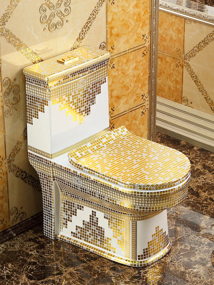 Household Flush Golden Toilet Ceramic Super Swirling-Style Toilet Small Apartment Deodorant Sit Toilet Bathroom Color Toilet
Household Flush Golden Toilet Ceramic Super Swirling-Style Toilet Small Apartment Deodorant Sit Toilet Bathroom Color Toilet