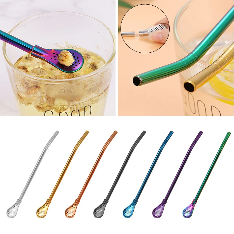 Filter Straw Spoon Eco-Friendly Stainless Steel Drinking Straws Tea Strainer Coffee Bar Filtered Spoons Reusable Hygeian Sucker
Filter Straw Spoon Eco-Friendly Stainless Steel Drinking Straws Tea Strainer Coffee Bar Filtered Spoons Reusable Hygeian Sucker