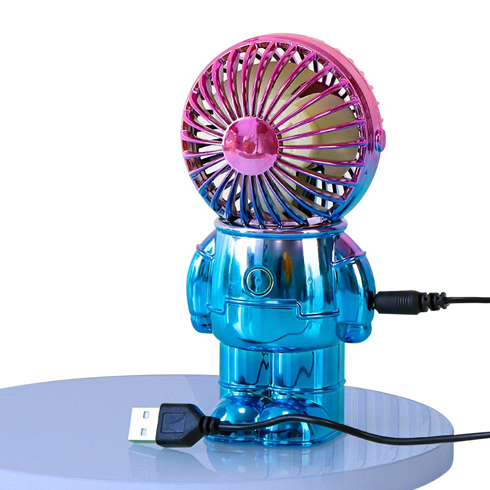 Portable Fan Handheld Portable Fan For Travel USB Desk Fan Ornament 3 Levels Strong Wind Gradient Color Astronaut Shape
Portable Fan Handheld Portable Fan For Travel USB Desk Fan Ornament 3 Levels Strong Wind Gradient Color Astronaut Shape