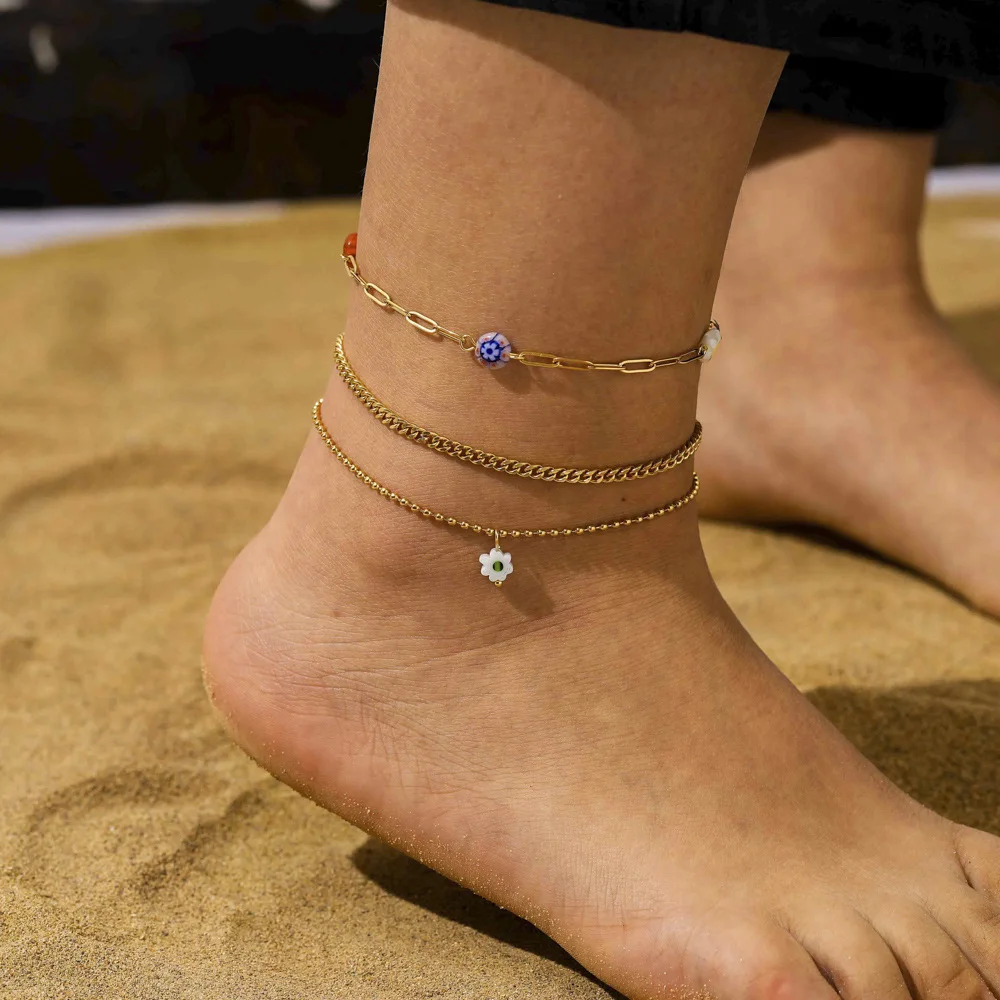 Многослойный золотистый женский ножной браслет из нержавеющей стали с различными цепочками милый маленький цветочный кулон популярная би...
Многослойный золотистый женский ножной браслет из нержавеющей стали с различными цепочками милый маленький цветочный кулон популярная би...