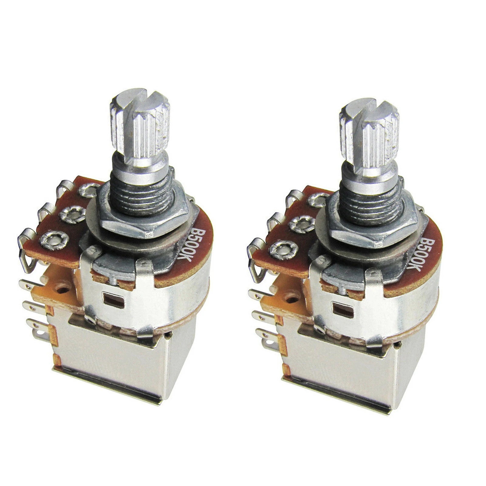 2Pack B Type Electric Guitar Bass 18MM Tone Volume Lift Switch B500K Pots 500K ohm Full Resistance
2Pack B Type Electric Guitar Bass 18MM Tone Volume Lift Switch B500K Pots 500K ohm Full Resistance
