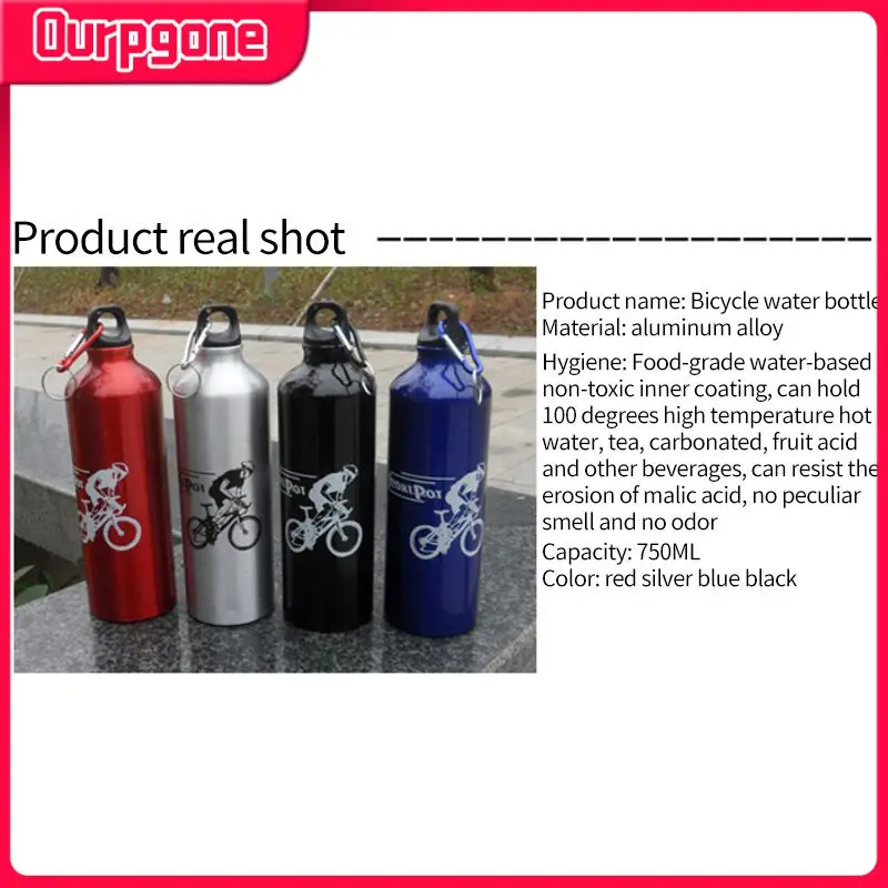 750ml Aluminum Alloy Bicycle Water Bottle Portable Ultralight Sport Bottle Bicycle Accessories MTB Road Bike Kettle With Buckle
750ml Aluminum Alloy Bicycle Water Bottle Portable Ultralight Sport Bottle Bicycle Accessories MTB Road Bike Kettle With Buckle