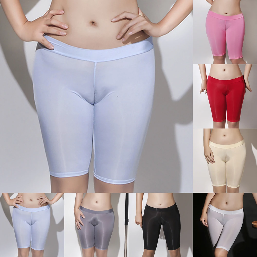 New Women See Through Underwear Stretch Oil Shiny Glossy Leggings Panties Boxer Shorts Women's Skirt Safety Slim Sexy Lingerie
New Women See Through Underwear Stretch Oil Shiny Glossy Leggings Panties Boxer Shorts Women's Skirt Safety Slim Sexy Lingerie
