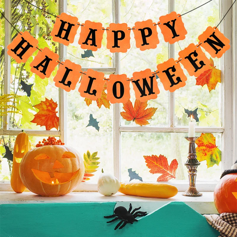 Happy Halloween Banner Paper Bunting Garland Banner Flags DIY Halloween Party Decoration for Home Haunter House Backdrop Pennant
Happy Halloween Banner Paper Bunting Garland Banner Flags DIY Halloween Party Decoration for Home Haunter House Backdrop Pennant