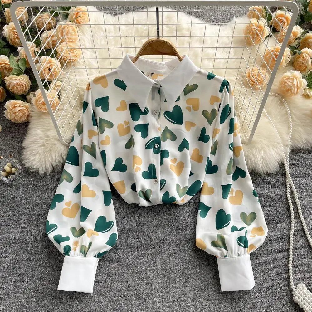 Chiffon Printed Women Shirts Summer New Design 2022 Lantern Sleeved Patchwork Loose Elegant Office Lady Outwear Coats Tops
Chiffon Printed Women Shirts Summer New Design 2022 Lantern Sleeved Patchwork Loose Elegant Office Lady Outwear Coats Tops