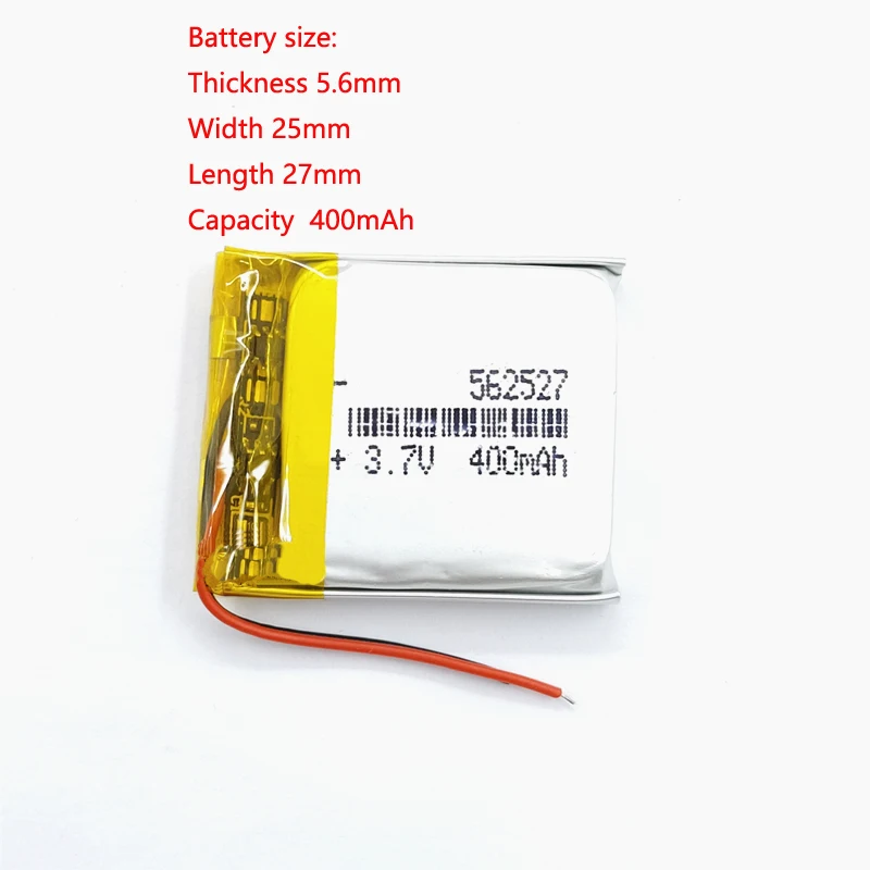 562527 General 532626 Lithium Battery 3.7v Polymer 400mah Rechargeable For Smart Watch Phone Vr Glasses
562527 General 532626 Lithium Battery 3.7v Polymer 400mah Rechargeable For Smart Watch Phone Vr Glasses