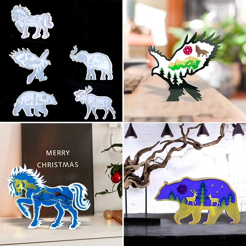 1Pc Elephant Deer Horse Bear Eagle Silicone Mould Animal Resin Crafts Modern Home Decoration 2022 Logo Perfect for Gifts
1Pc Elephant Deer Horse Bear Eagle Silicone Mould Animal Resin Crafts Modern Home Decoration 2022 Logo Perfect for Gifts