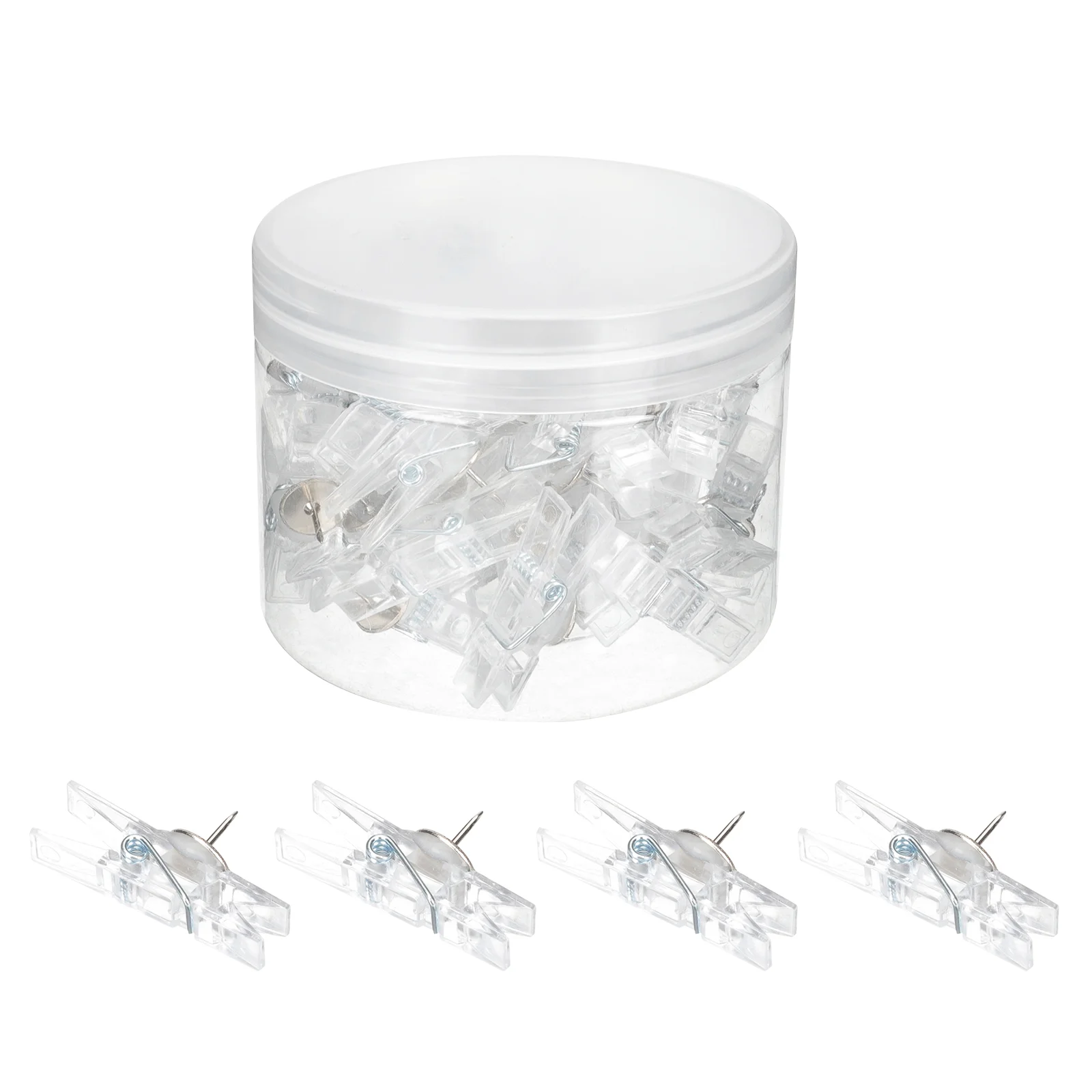 50Pcs Replaceable Push Pin Clips Multi-function Pushpin Clips Household Picture Clips
50Pcs Replaceable Push Pin Clips Multi-function Pushpin Clips Household Picture Clips