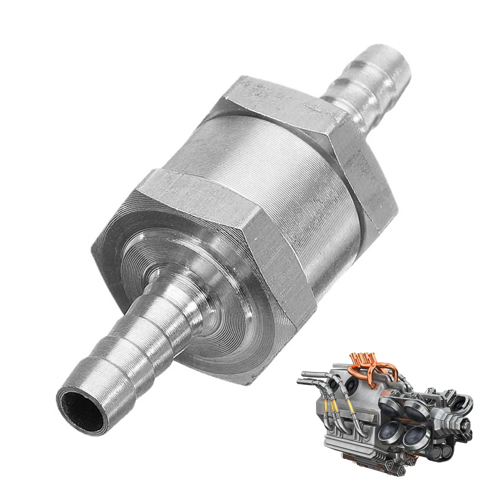 One Way Fuels Check Valve Fuels Non-Return 6/8/10/12 One Way Check Valve Non-Return Diesel Aluminium Silver For Diesel Fuels
One Way Fuels Check Valve Fuels Non-Return 6/8/10/12 One Way Check Valve Non-Return Diesel Aluminium Silver For Diesel Fuels
