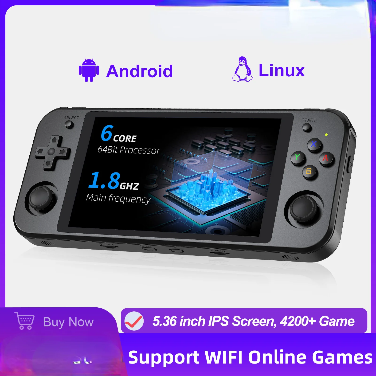 RG552 Dual System Handheld Console 4200 Retro Games 5.36" IPS Touch Screen PD Charge Android Linux Portable Game Player Genuine
RG552 Dual System Handheld Console 4200 Retro Games 5.36" IPS Touch Screen PD Charge Android Linux Portable Game Player Genuine