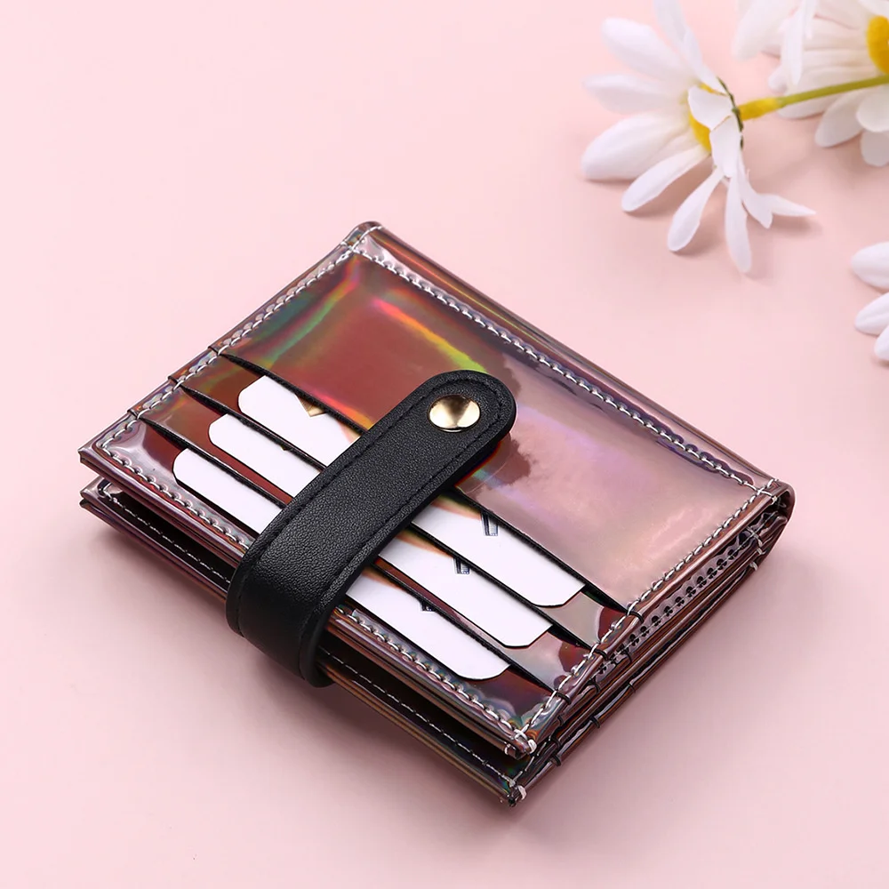 2023 New PVC Laser Women's Wallet Fashion Sequins Multi-card Slot Two-fold Card Holder Trend Solid Color Buckle Coin Purse
2023 New PVC Laser Women's Wallet Fashion Sequins Multi-card Slot Two-fold Card Holder Trend Solid Color Buckle Coin Purse