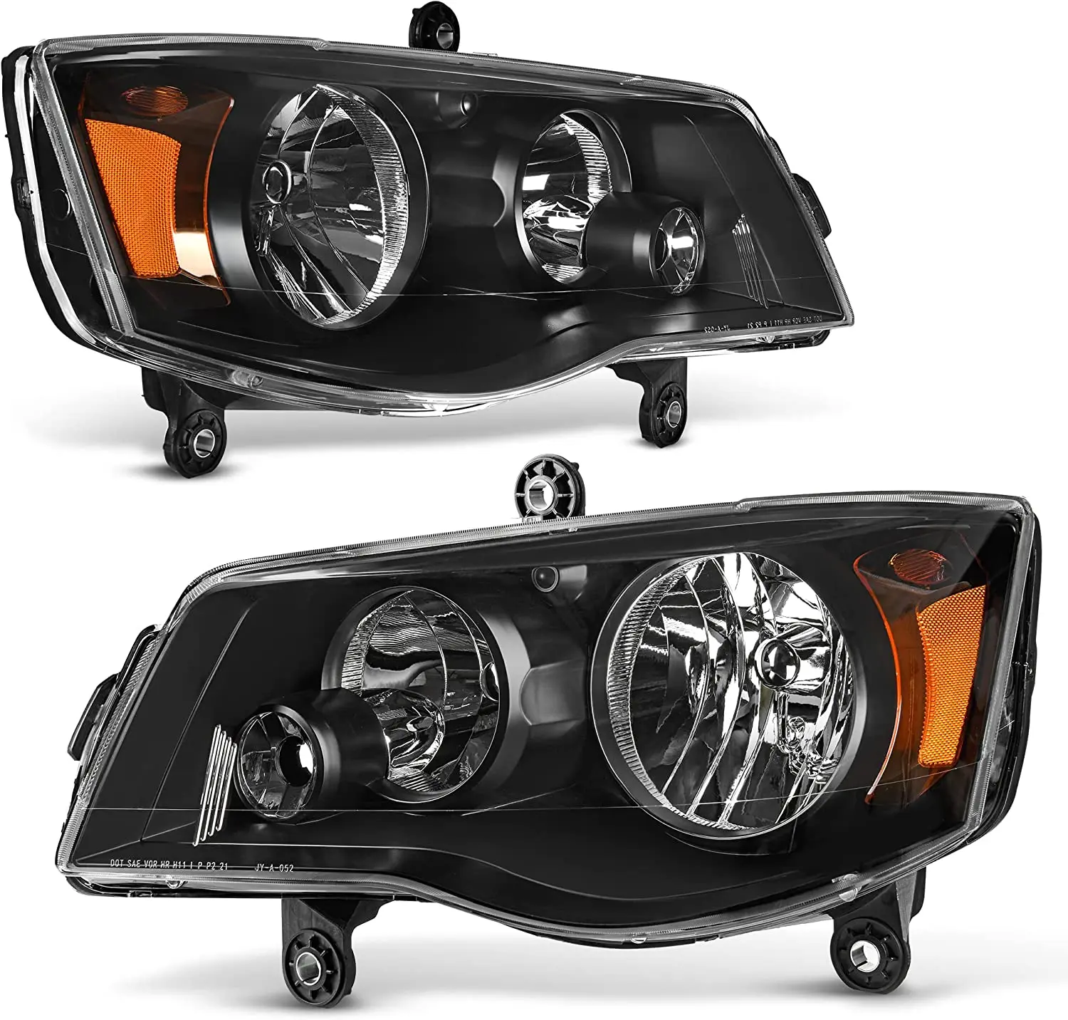 2011-2019 Dodge Grand Caravan / 08-16 Chrysler Town & Country Headlamp Replacement Black Housing Amber Reflector Left and Right
2011-2019 Dodge Grand Caravan / 08-16 Chrysler Town & Country Headlamp Replacement Black Housing Amber Reflector Left and Right