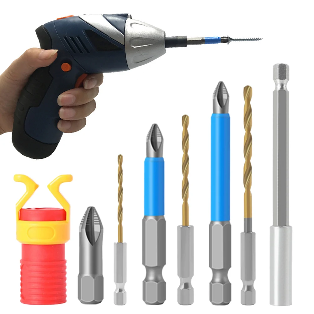 8pcs Screw Holder Three Anti-slip Cross Screwdriver Twist Drill Bits Extension Rod Set Woodworking Power Tools Accessories
8pcs Screw Holder Three Anti-slip Cross Screwdriver Twist Drill Bits Extension Rod Set Woodworking Power Tools Accessories