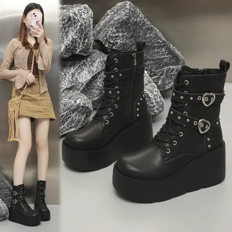 NEW Brand Design Big Sizes 42 Platform High Heels Cosplay Fashionable Autumn Winter Wedges Shoes Ankle Boots Women Booties PU
NEW Brand Design Big Sizes 42 Platform High Heels Cosplay Fashionable Autumn Winter Wedges Shoes Ankle Boots Women Booties PU
