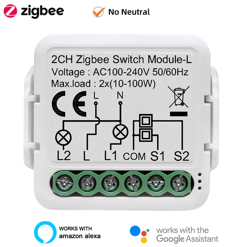 Lonsonho Tuya Zigbee Smart Switch Module Relay No Neutral Smartlife Home Automation Compatible Alexa Google Home Assistant
Lonsonho Tuya Zigbee Smart Switch Module Relay No Neutral Smartlife Home Automation Compatible Alexa Google Home Assistant
