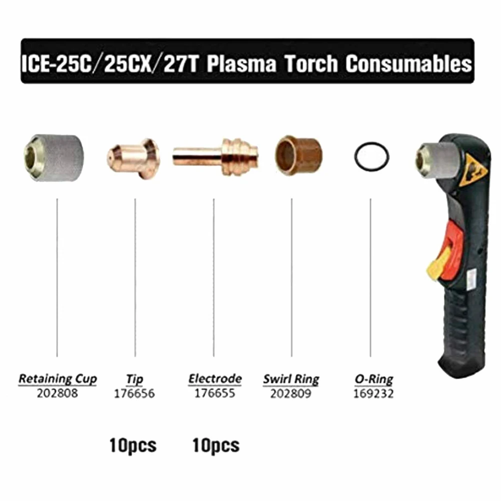 Practical Plasma Tips Plasma Electrodes 176655 Electrodes 176656 Tips 25C/27C 375Xtreme Accessories For Miller
Practical Plasma Tips Plasma Electrodes 176655 Electrodes 176656 Tips 25C/27C 375Xtreme Accessories For Miller