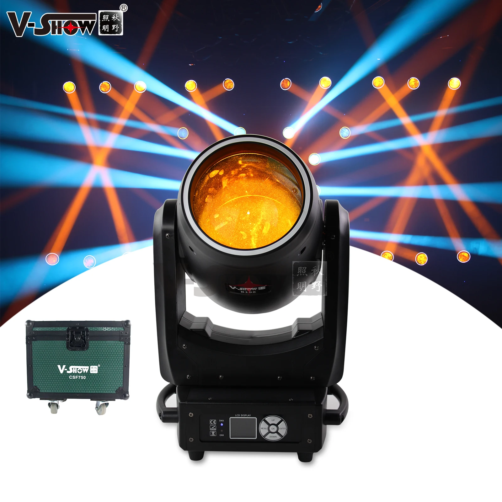 shipping from USA 2pcs with flycase hold2 V-Show Moving Head 198W LED Lights Beam Backlight Effect For DJ 
shipping from USA 2pcs with flycase hold2 V-Show Moving Head 198W LED Lights Beam Backlight Effect For DJ