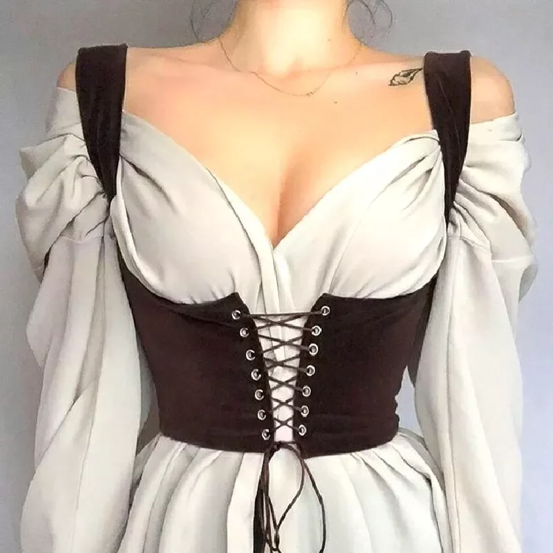 Vintage Women Bustier Corset Underbust Lace-up Suspender Crop Tops Cami Vest Waist Bodyshaper Tank Cummerbunds Y2K
Vintage Women Bustier Corset Underbust Lace-up Suspender Crop Tops Cami Vest Waist Bodyshaper Tank Cummerbunds Y2K
