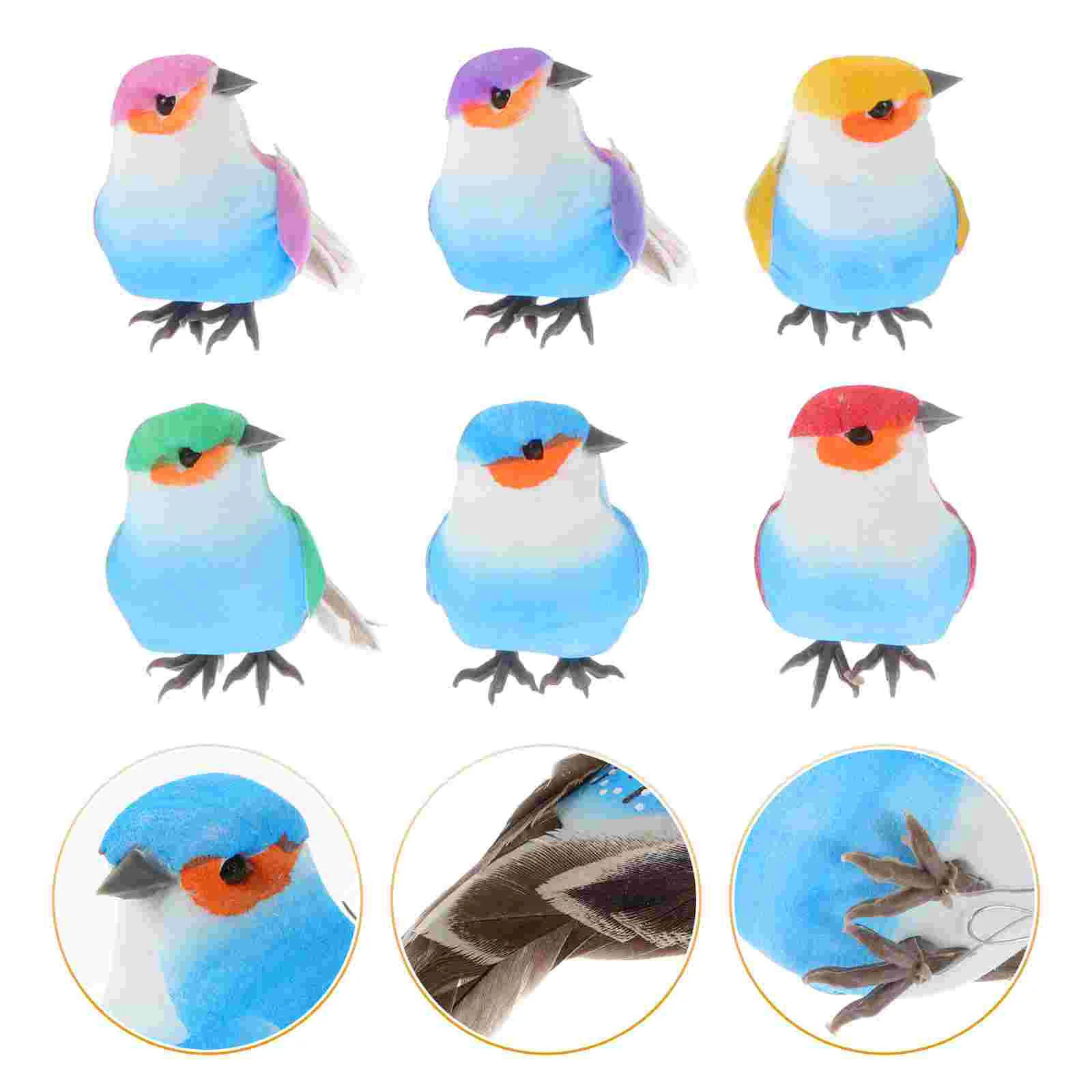 6pcs Decorative Birds Model Outdoor Tree Decor Garden Ornament Foams Bird Decor
6pcs Decorative Birds Model Outdoor Tree Decor Garden Ornament Foams Bird Decor