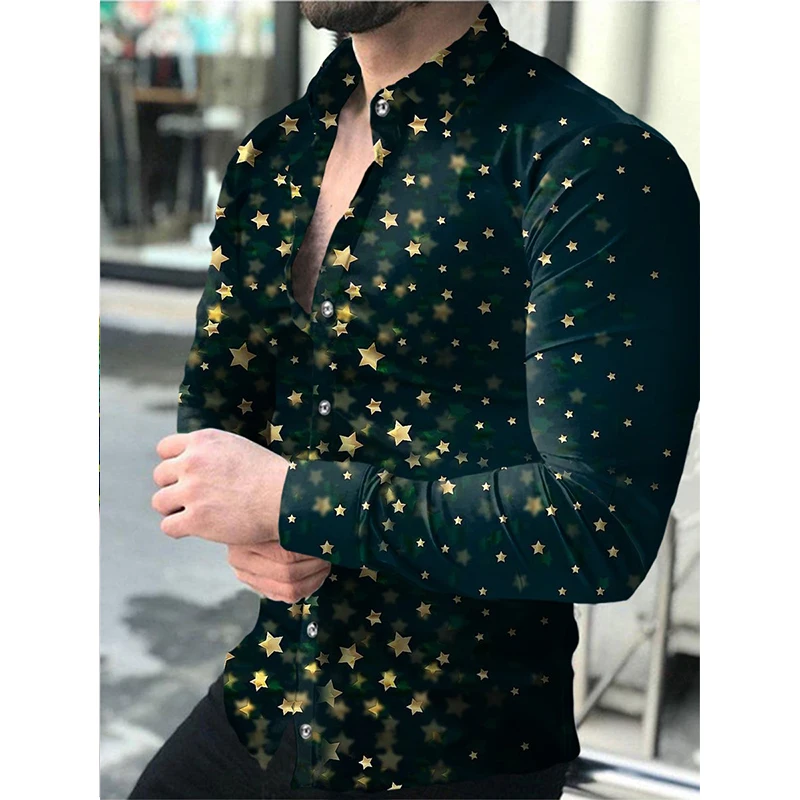 2022 New Men's Lapel Button Shirt Fashion Square Gradient Mesh Casual 3D Printing Shirts Long Sleeve Shirt Tops Spring Autumn
2022 New Men's Lapel Button Shirt Fashion Square Gradient Mesh Casual 3D Printing Shirts Long Sleeve Shirt Tops Spring Autumn