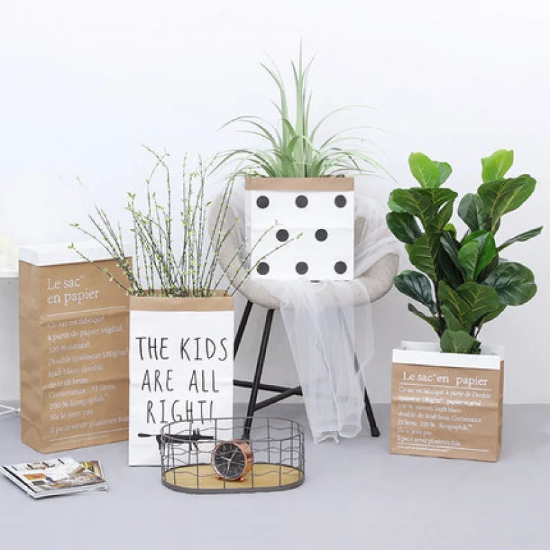 Nordic Decorations Decoration Fashion Creative Cow Leather Paper Bag Home Art Buggy Bag Dried Flower Basket Flower Pot
Nordic Decorations Decoration Fashion Creative Cow Leather Paper Bag Home Art Buggy Bag Dried Flower Basket Flower Pot