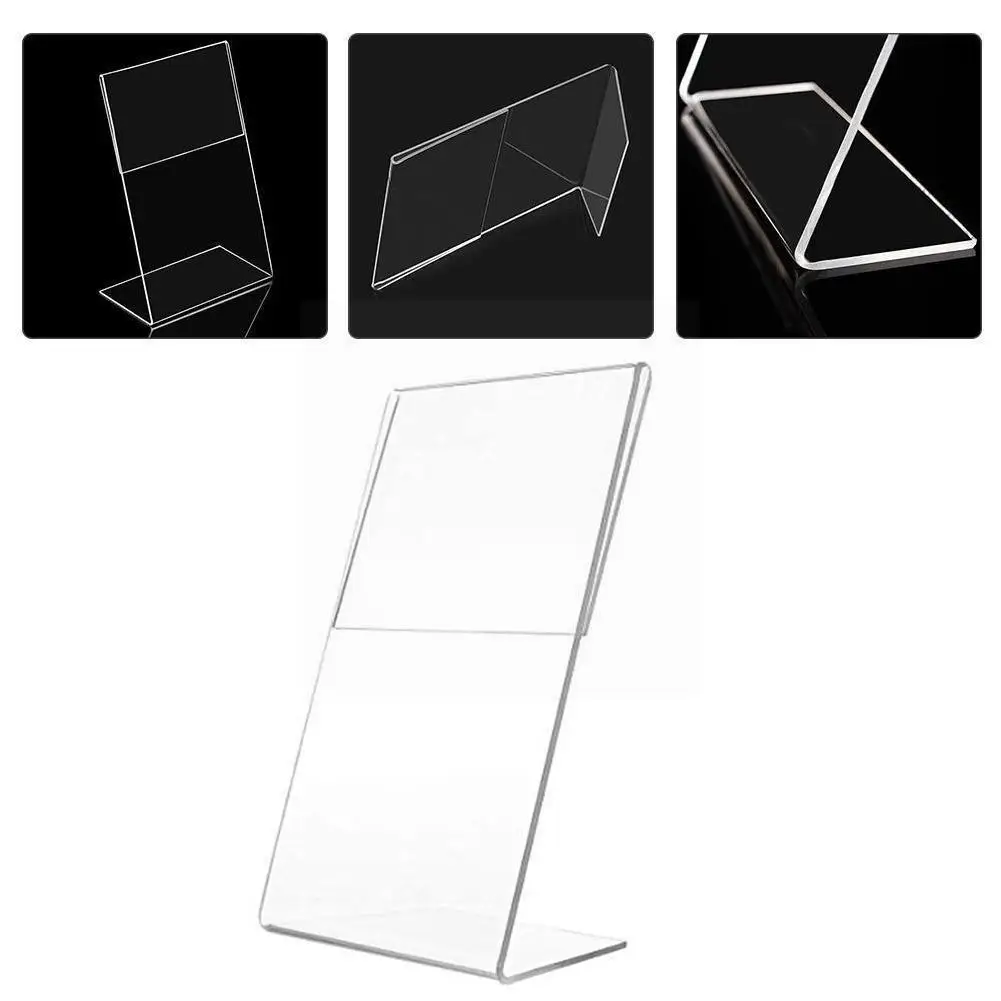 Acrylic L-shape Desk Sign Holder Transparent Card Display Table 11x7.5cm Rack Dresser Stand Earrings Label Jewelry Service W7z2
Acrylic L-shape Desk Sign Holder Transparent Card Display Table 11x7.5cm Rack Dresser Stand Earrings Label Jewelry Service W7z2