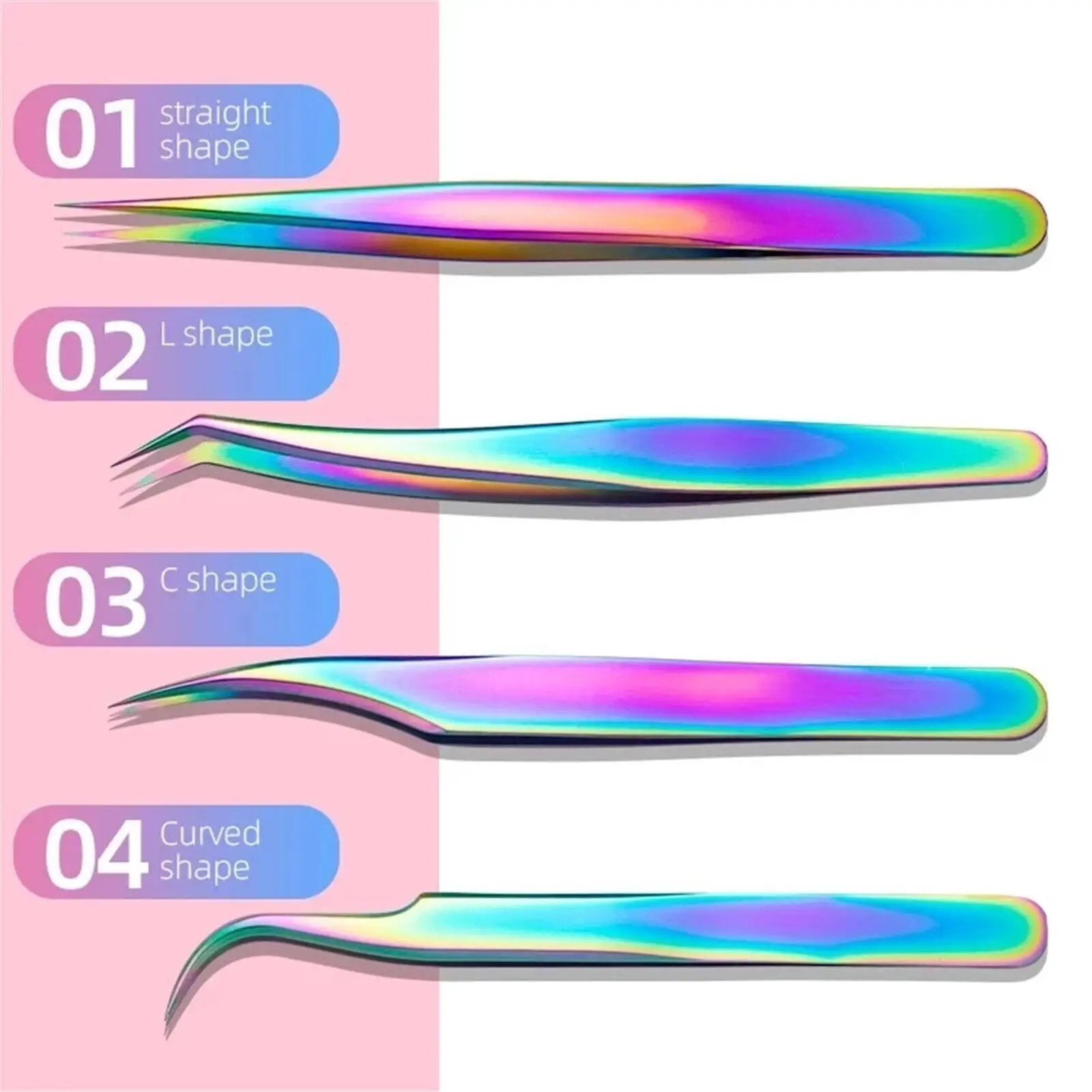 New Stainless Steel Tweezers Straight Curved Pick Up Tools Eyelash Extension Pointed Nipper Clip Make Up Manicure Nail Art Tool 
New Stainless Steel Tweezers Straight Curved Pick Up Tools Eyelash Extension Pointed Nipper Clip Make Up Manicure Nail Art Tool
