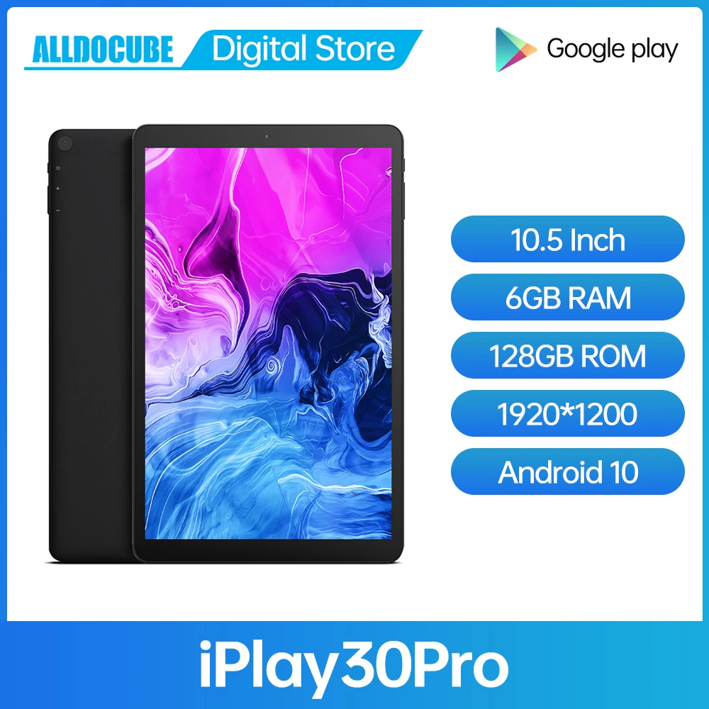 

ALLDOCUBE iPlay30 Pro 10.5 inch Android 10 Tablet PC 6GB RAM 128GB ROM P60 MT 6771 Tablets 1920*1200 4G LTE phonecall iPlay 30