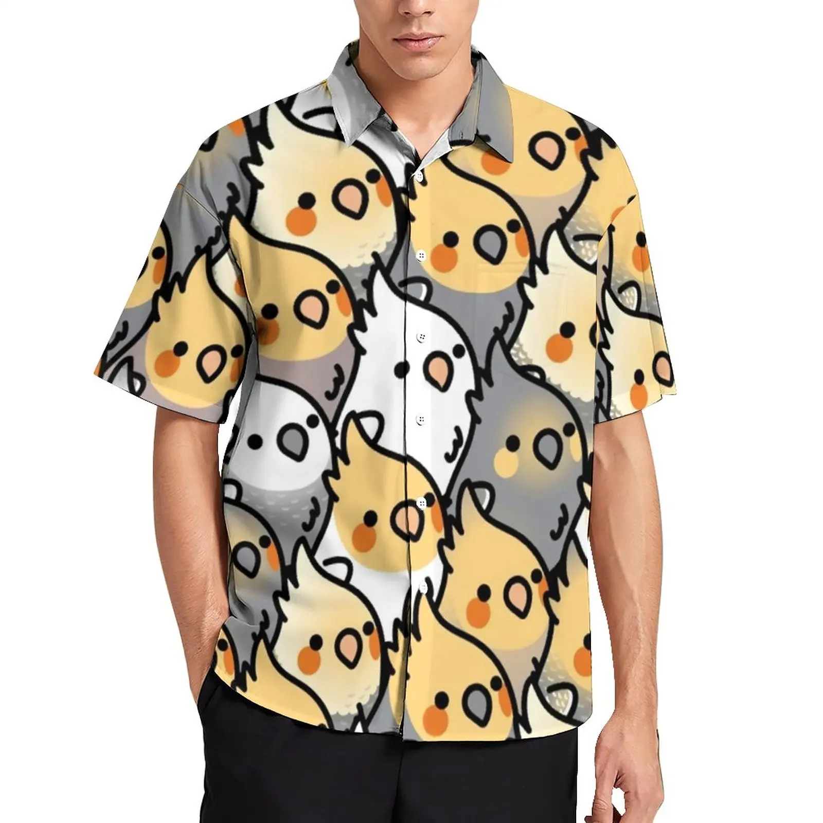 Cartoon Parrot Casual Shirt Chubby Cockatiel Party Vacation Loose Shirt Summer Stylish Blouses Short Sleeve Graphic Oversize Top
Cartoon Parrot Casual Shirt Chubby Cockatiel Party Vacation Loose Shirt Summer Stylish Blouses Short Sleeve Graphic Oversize Top