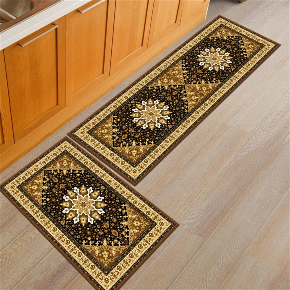 Black Dirt Resistant Kitchen Mat Retro Printed Long Floor Carpet For Living Room Quick-dry Bath Rug Anti-slip Household Doormat
Black Dirt Resistant Kitchen Mat Retro Printed Long Floor Carpet For Living Room Quick-dry Bath Rug Anti-slip Household Doormat