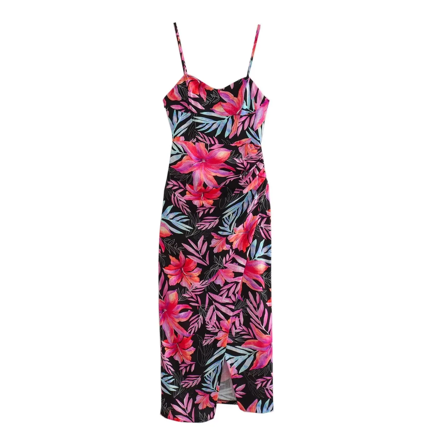 Women 2023 New Chic Fashion Tropical Style Printed Corset Style Midi Dress Vintage Backless Thin Straps Female Dresses Mujer
Women 2023 New Chic Fashion Tropical Style Printed Corset Style Midi Dress Vintage Backless Thin Straps Female Dresses Mujer