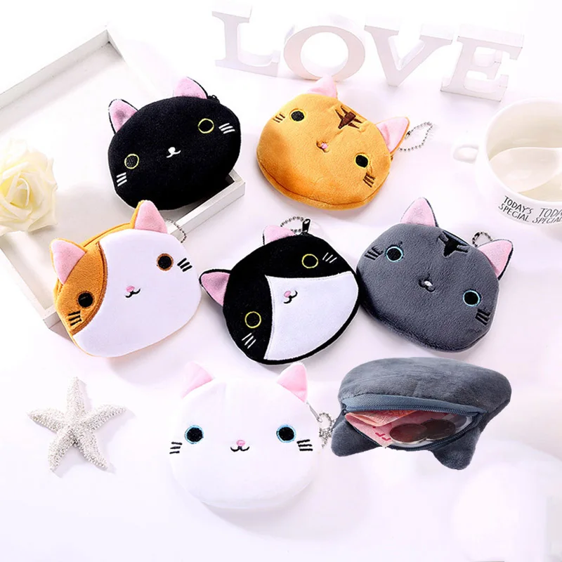 Women's Coin Purse Soft Plush Cat Animal Zipper Coin Holder Pouch Children Girl Coin Key Money Card USB Cable Headset Bag Wallet
Women's Coin Purse Soft Plush Cat Animal Zipper Coin Holder Pouch Children Girl Coin Key Money Card USB Cable Headset Bag Wallet