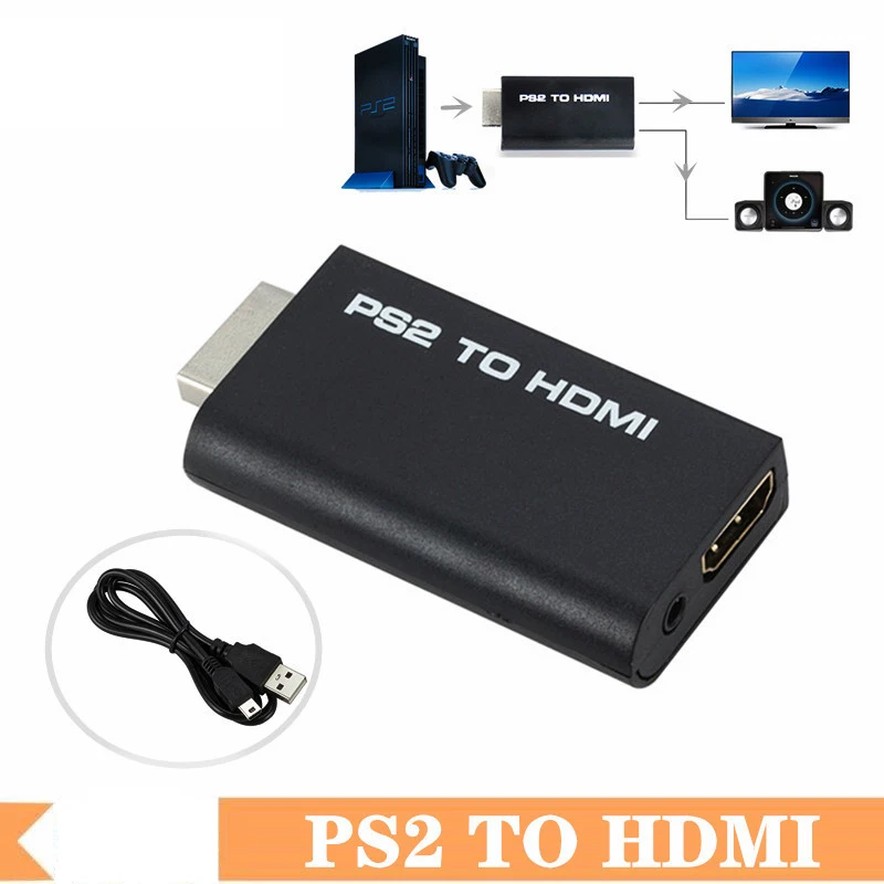 Адаптер для PS2-HDMI-совместимый преобразователь 480i/480p/576i аудио-видео с аудиокабелем 3,5 мм поддерживает ПК все режимы отображения PS2 
Адаптер для PS2-HDMI-совместимый преобразователь 480i/480p/576i аудио-видео с аудиокабелем 3,5 мм поддерживает ПК все режимы отображения PS2
