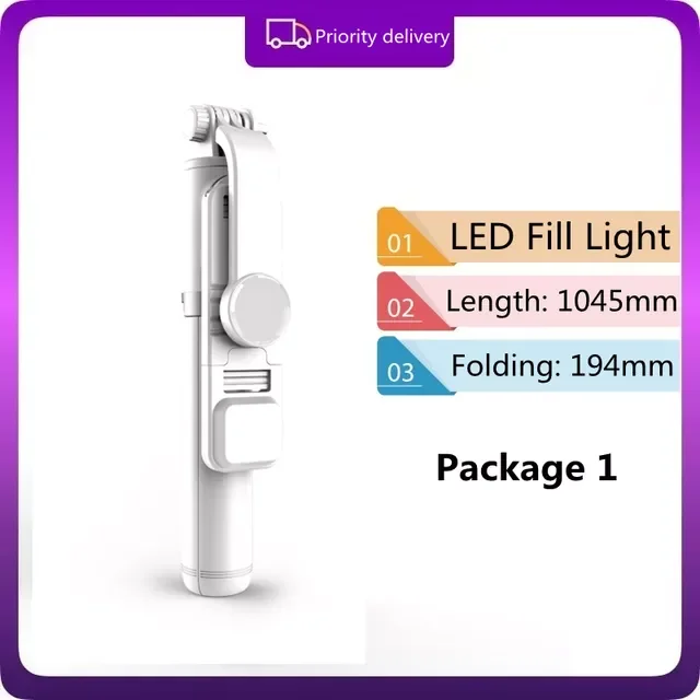 For Smart PhoneRoreta Wireless Bluetooth Selfie Stick With Fill Light Shutter Remote Control Mini Tripod Foldable 360° Rotation
For Smart PhoneRoreta Wireless Bluetooth Selfie Stick With Fill Light Shutter Remote Control Mini Tripod Foldable 360° Rotation