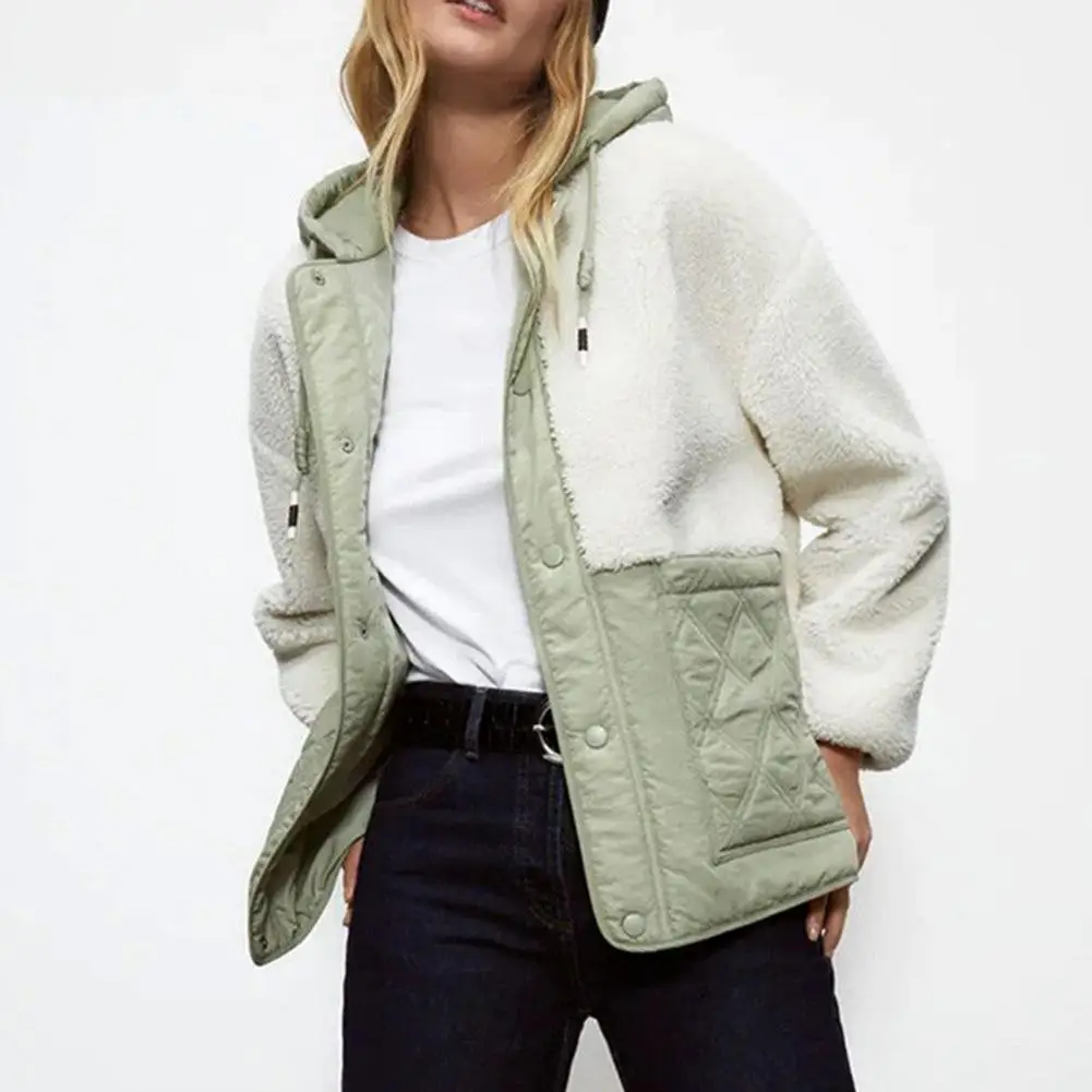 Plush Women Parkas Big Pockets Winter Coat Hoody Jacket Fleece Joining Together Wool Coat Cotton-padded Padded Jacket Outwear
Plush Women Parkas Big Pockets Winter Coat Hoody Jacket Fleece Joining Together Wool Coat Cotton-padded Padded Jacket Outwear