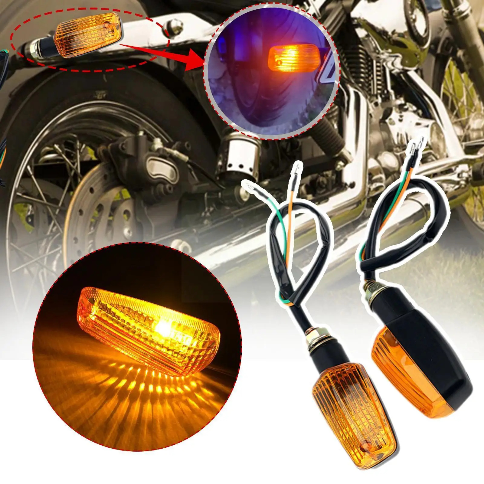 Motorcycle 12V Turn Signal Plastic Headlight 2pcs Universal Amber Dc Turn Accessories Led Signal 12v Motorcycle Lens Light X2T3
Motorcycle 12V Turn Signal Plastic Headlight 2pcs Universal Amber Dc Turn Accessories Led Signal 12v Motorcycle Lens Light X2T3