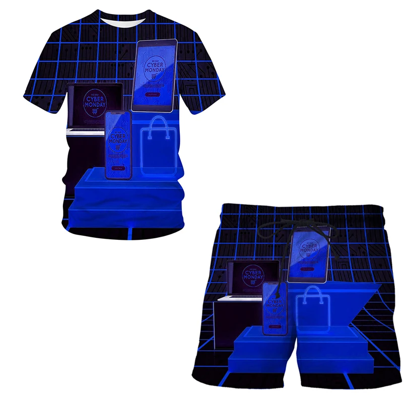 Men's Sportswear Suit T-Shirt Shorts Fashion Men's Clothing 2-piece Sets of AI technology pattern 3D Printing Short sleeve Shirt
Men's Sportswear Suit T-Shirt Shorts Fashion Men's Clothing 2-piece Sets of AI technology pattern 3D Printing Short sleeve Shirt