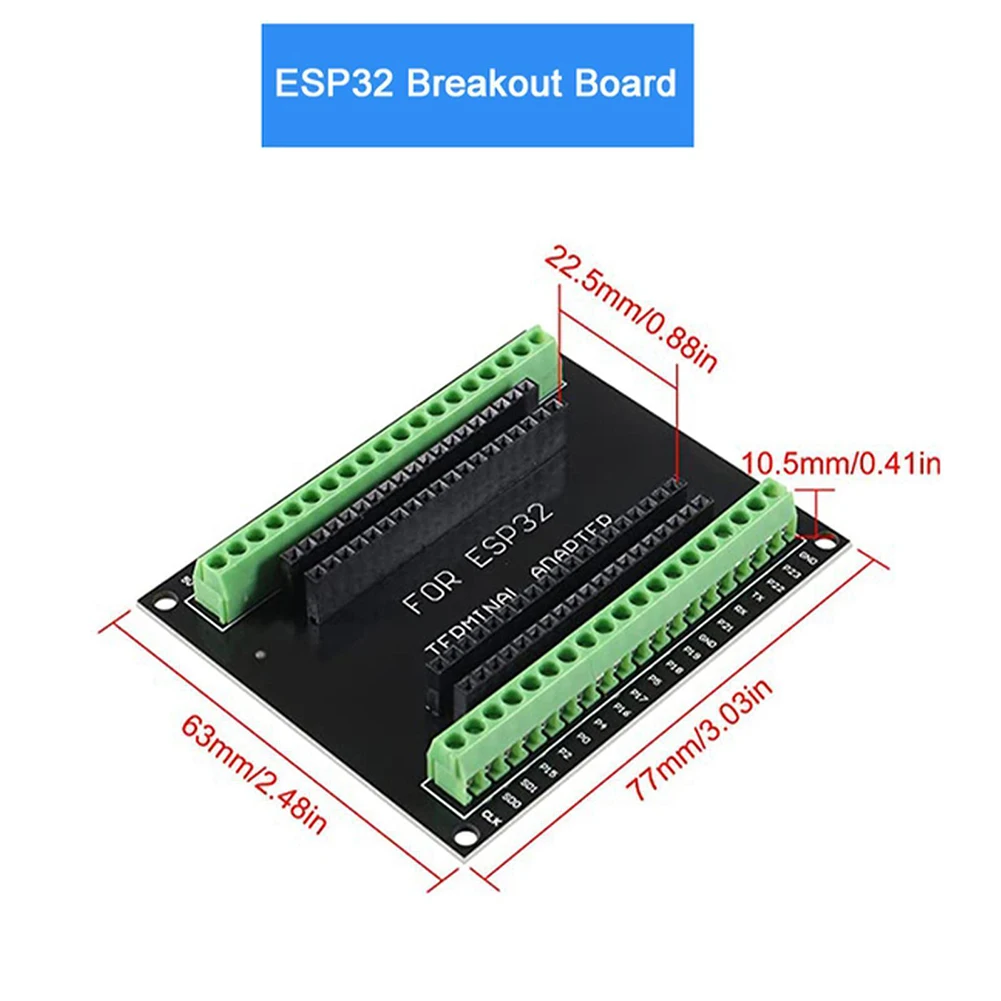 ESP32 Breakout Development Board Dual-Mode ESP32 ESP32S Expansion Board FR-4 WiFi 2 Layers Development Dev Board
ESP32 Breakout Development Board Dual-Mode ESP32 ESP32S Expansion Board FR-4 WiFi 2 Layers Development Dev Board