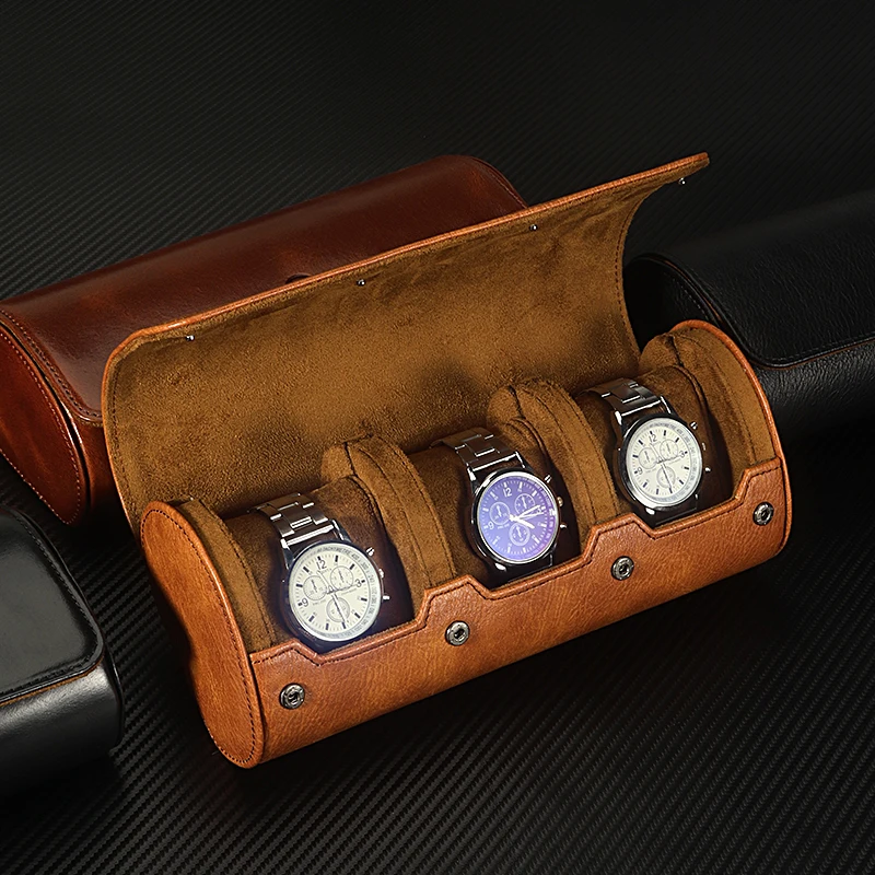 Portable Vintage Gift Display Organizer Slots 3 Men Leather Watch Storage For Travel Roll Case Box
Portable Vintage Gift Display Organizer Slots 3 Men Leather Watch Storage For Travel Roll Case Box