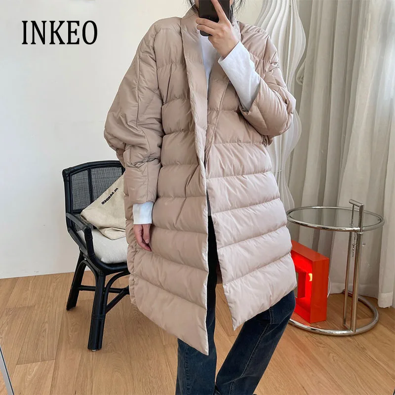 Casual Female Winter Bat sleeve Down jacket Newest Oversized Solid Warm Women Long Coat Elegant Overcoat Lady INKEO 1O324
Casual Female Winter Bat sleeve Down jacket Newest Oversized Solid Warm Women Long Coat Elegant Overcoat Lady INKEO 1O324