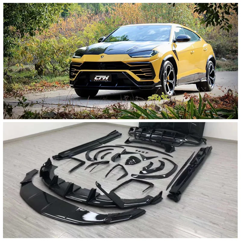 

Высококачественные бамперы из углеродного волокна для Lamborghini Urus 2018-2022, разветвитель губ, задний диффузор, спойлер, боковая юбка, зеркало заднего вида