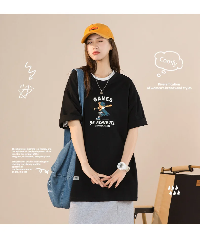 Lazy Oaf Fashion Loose Casual Women Tees Short Sleeves Summer Cartoon Letter Print Men T-Shirt Tops Hip Hop Clothes
Lazy Oaf Fashion Loose Casual Women Tees Short Sleeves Summer Cartoon Letter Print Men T-Shirt Tops Hip Hop Clothes