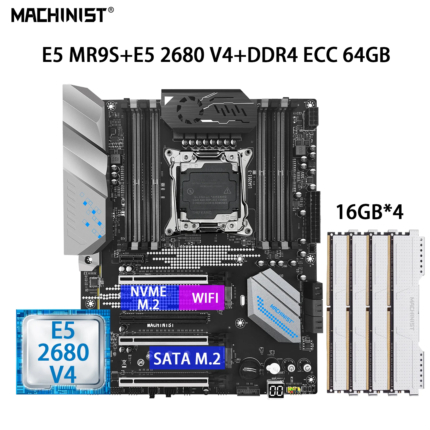 MACHINIS E5 MR9S материнская плата LGA 2011-3 с комплектом Xeon E5 2680 V4 Процессор набор DDR4 ECC 64 ГБ = 4 шт. * 16 Гб памяти ОЗУ NVME M.2 WIFI
MACHINIS E5 MR9S материнская плата LGA 2011-3 с комплектом Xeon E5 2680 V4 Процессор набор DDR4 ECC 64 ГБ = 4 шт. * 16 Гб памяти ОЗУ NVME M.2 WIFI