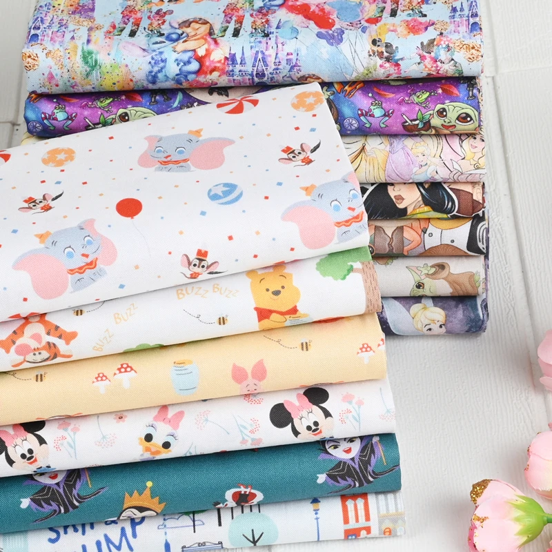 Disney Princess Stitch 45x110cm Patchwork Sewing Cotton Fabric Tissue Sewing Quilting Fabrics Needlework Material Diy Curtain
Disney Princess Stitch 45x110cm Patchwork Sewing Cotton Fabric Tissue Sewing Quilting Fabrics Needlework Material Diy Curtain